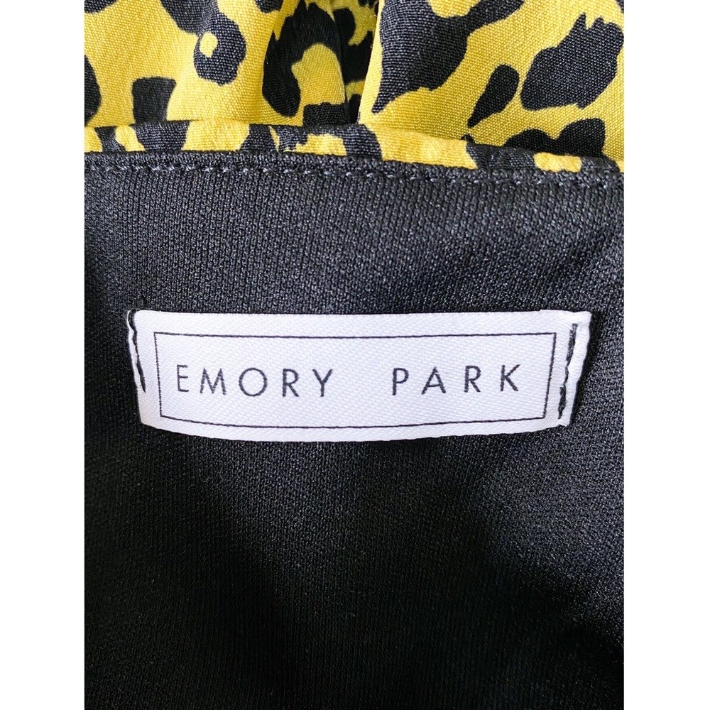 Emory Park Leopard Cheetah Spaghetti Strap Mini Dress, Neon Yellow - Size L - Picture 8 of 9